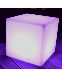 The Block - LED Square Seat / Light w/remote. Rechargeable - Pool Accessories