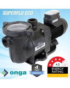 Onga SuperFlo VS 800 Variable Speed ECO Pool Pump. 4.5 star Energy Rating 4Y Warranty