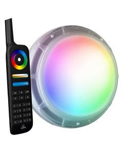 PAL Lighting Sonar 3-in-1 Multi-Colour RGB+W Retro-Fit Universal Surface Mount LED Pool Light w/ Remote