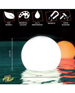 Floating Pool Light / Outdoor Multicolor Cordless Rechargeable LED Pearl Lamp w/Remote (Magic Ball)