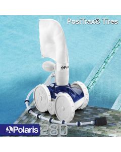 Polaris Vac-Sweep 280 Pressure Pool Cleaner w/ PosiTrax Tyres. Wall-Climbing, 2Y Warranty