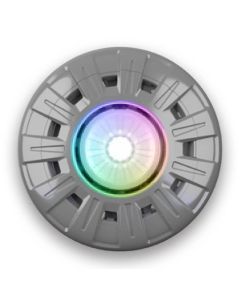 Spa Electrics Argon AGRX R1 Series Multi Plus RGB+W LED Colour Retro-Fit Pool Light w/ Standard Niche Adaptor Plate, Metallic Grey Rim and Plug Seal Assembly Kit