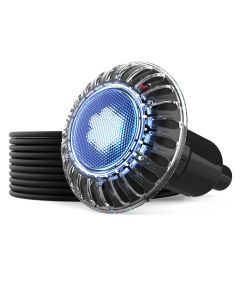 Spa Electrics Atom EMF Series 1 x Single Colour (Blue/White) LED Pool Light w/ Fibreglass Mounting Kit and 20M Cable