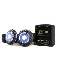 Spa Electrics Atom EMV Series 2 x Single Colour (Blue/White) LED Pool Light w/ Vinyl Mounting Kit, 20M Cable and Dual LV50 Transformer