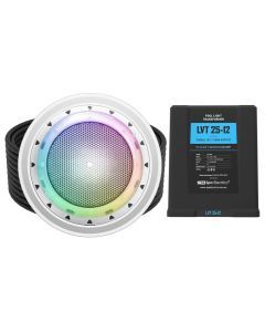 Spa Electrics Photon GKC Series 1 x Multi Plus RGB+W LED Colour Surface Mount Pool Light w/ Concrete Mounting Kit, 30M Cable and LV25 Transformer