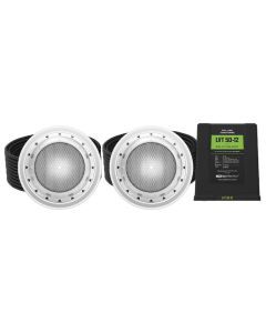 Spa Electrics Photon GKC Series 2 x White LED Colour Surface Mount Pool Light w/ Concrete Mounting Kit, 30M Cable and Dual LV50 Transformer