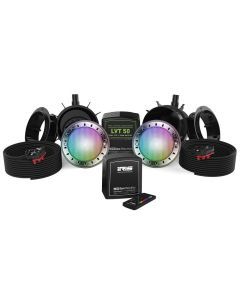 Spa Electrics Quantum WNC Series 2 x Multi Plus RGB+W LED Colour Pool Light w/ Concrete Mounting Kit, 30M Cable, Dual LV50 Transformer, and iRIS Controller