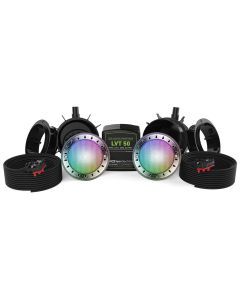 Spa Electrics Quantum WNC Series 2 x Multi Plus RGB+W LED Colour Pool Light w/ Concrete Mounting Kit, 30M Cable and Dual LV50 Transformer