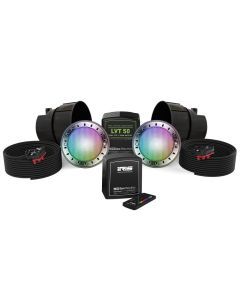 Spa Electrics Quantum WNF Series 2 x Multi Plus RGB+W LED Colour Pool Light w/ Fibreglass Mounting Kit, 20M Cable, Dual LV50 Transformer and iRIS Controller