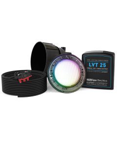 Spa Electrics Quantum WNF Series 1 x Multi RGB LED Colour Pool Light w/ Fibreglass Mounting Kit, 20M Cable and LV25 Transformer