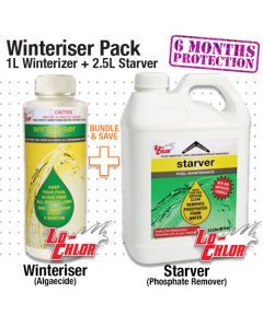 Pool Winteriser Pack: 1L Winter Algaecide + 2.5L Starver - 6 months protection - Pool Chemical