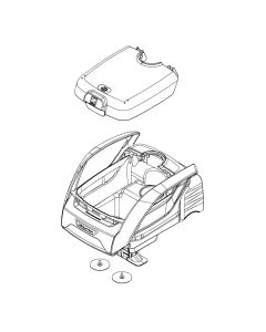 Zodiac FreeRider FR200 Body Housing (Navy Blue) w/ Clear Cover and Exhaust Valves R1094500 – Genuine Pool Cleaner Spare Part