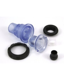 *NLA - Use E-4222-GR + E-4834* - Balboa Jet Duo Directional - Black and Clear Body  - Spa Spare Part