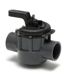 Onga / Pentair 2 Way Valve 40mm - PVC Pool Diverter Valve, Grey/Black