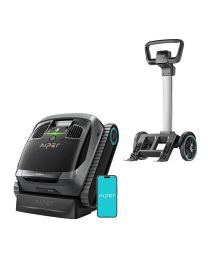 Aiper Scuba X1 Cordless Robotic Pool Cleaner w/ Caddy, WavePath Navigation & App Control. Floor, Walls, Waterline