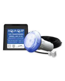 Aqua-Quip EvoFG Series 1 x Blue LED Colour Niche Pool Light w/ Fibreglass Mounting Kit, 30M Cable and Transformer