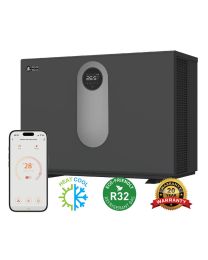 AquaSolis AQS+ Back Discharge 17kW Inverter Ultra-Quiet Pool & Spa Heat Pump w/ WiFi