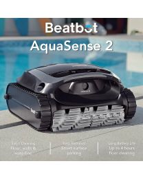 Beatbot AquaSense 2 3-in-1 Cordless Robotic Pool Cleaner w/ Double-Pass Waterline Scrubbing, Smart Water Surface Parking & One-Touch App Retrieval. Floor, Walls, Waterline