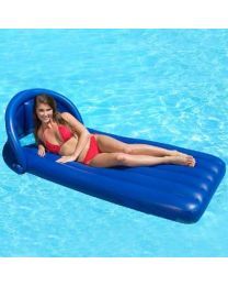 AquaFun Canopy Mattress - Inflatable Air Bed - Blue or yellow