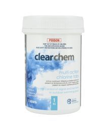 Clearchem Multi Action Chlorine Tabs 1kg- Pool Chemical (DG)
