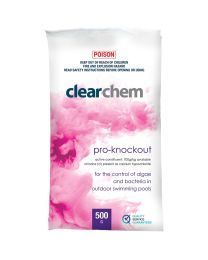Clearchem Pro-Knockout Chlorine Based Shock Treatment 500g - Pool Chemical (DG)
