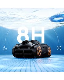 iGarden K80 Cordless Robotic Pool Cleaner w/ 3D S-Path Navigation, AI Timer, Turbo Mode, Touchscreen & App Control. Floor, Walls, Waterline
