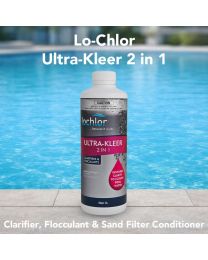 Lo-Chlor Ultra Kleer 2 in 1 Concentrated Clarifier, Flocculant & Sand Filter Conditioner 1L – Pool Chemical