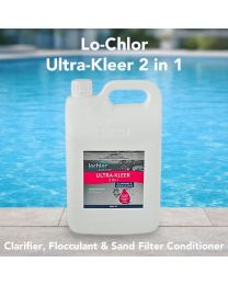 Lo-Chlor Ultra Kleer 2 in 1 Concentrated Clarifier, Flocculant & Sand Filter Conditioner 5L – Pool Chemical