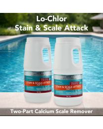 Lo-Chlor Stain & Scale Attack 2 Part Pack 2 x 1kg – Pool Chemical (DG)