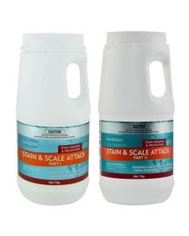 Lo-Chlor Stain & Scale Attack Part I, II (Granular) 2 x 1Kg Pack - Pool Chemical (DG)