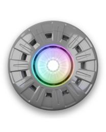 Spa Electrics Argon AGRX R1 Series Multi Plus RGB+W LED Colour Retro-Fit Pool Light w/ Standard Niche Adaptor Plate, Metallic Grey Rim and Plug Seal Assembly Kit