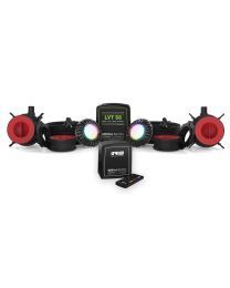 Spa Electrics Atom EMC Series 2 x Multi Plus RGB+W LED Colour Pool Light w/ Concrete Mounting Kit, 20M Cable, Dual LV50 Transformer and iRIS Controller