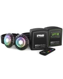 Spa Electrics Atom EMF Series 2 x Multi Plus RGB+W LED Colour Pool Light w/ Fibreglass Mounting Kit, 30M Cable, Dual LV50 Transformer and iRIS Controller