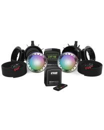 Spa Electrics Quantum WNC Series 2 x Multi Plus RGB+W LED Colour Pool Light w/ Concrete Mounting Kit, 30M Cable, Dual LV50 Transformer, and iRIS Controller