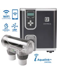 Zodiac eXO iQ PRO Mid Self-Cleaning Salt and Mineral Pool Water Chlorinator w/ WiFi, Timer & Battery Backup