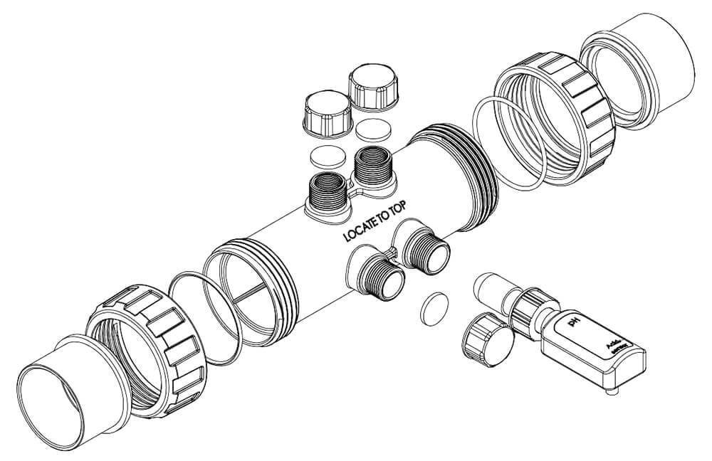 AstralPool Viron EQ pH Sensor Kit 520135 Diagram