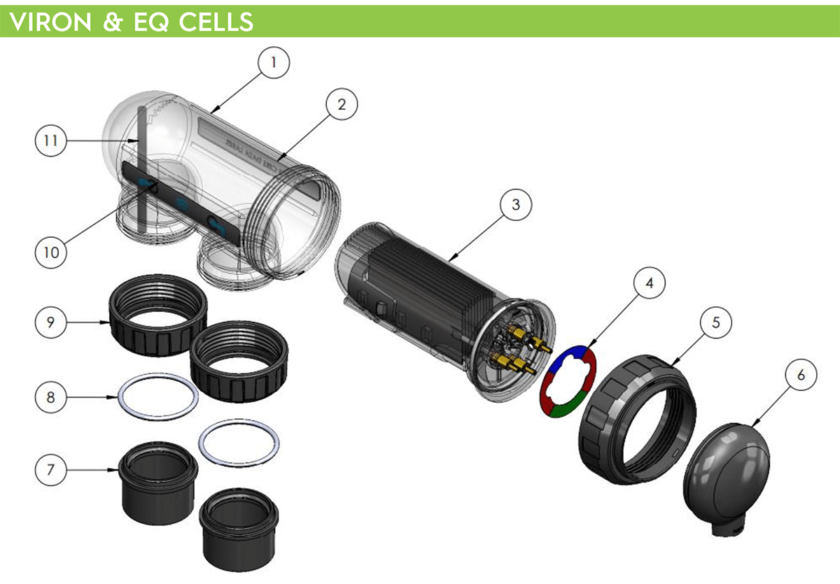 AstralPool Viron and eQ Cell Parts Diagram