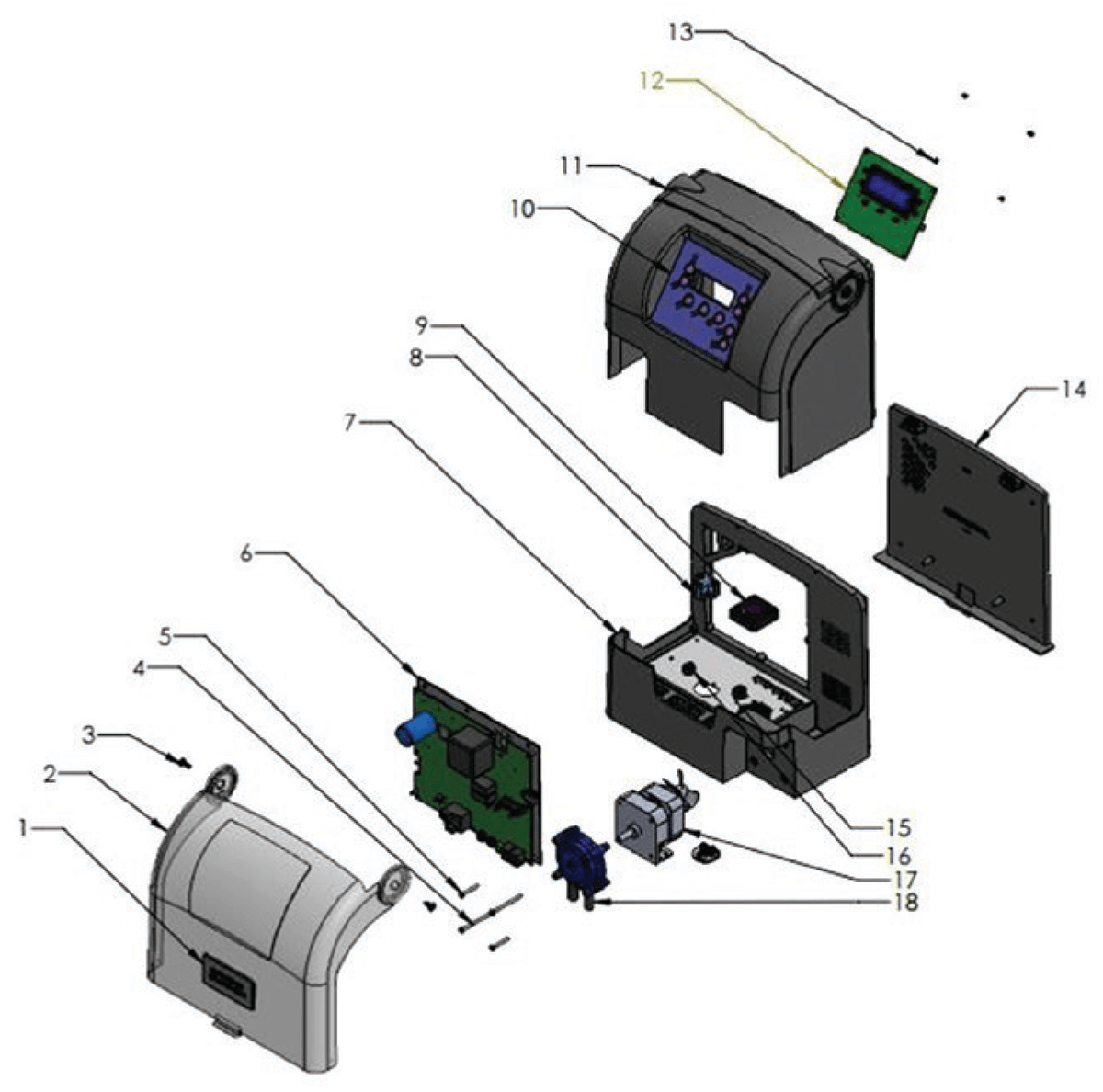 AstralPool eQuilibrium and RolaChem RC9 Parts Diagram