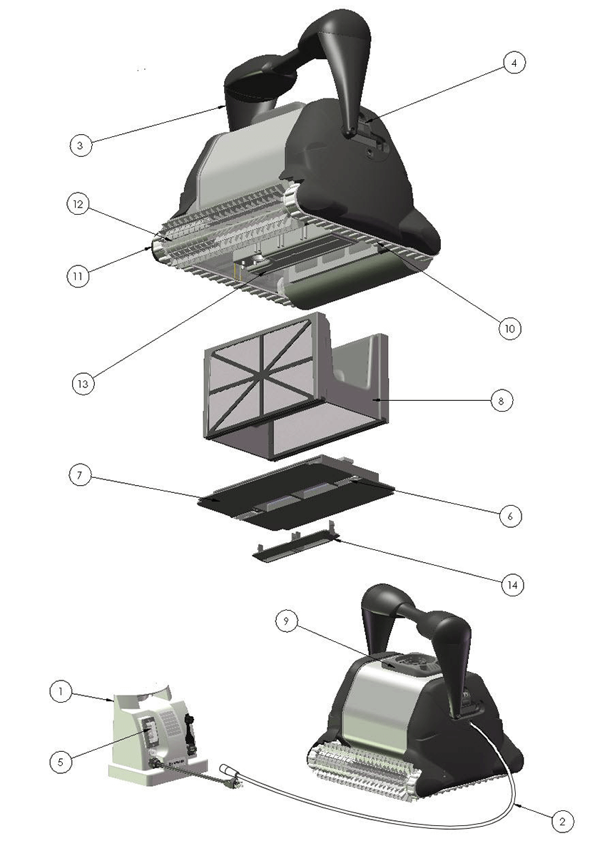 Hayward TigerShark Perts List Diagram