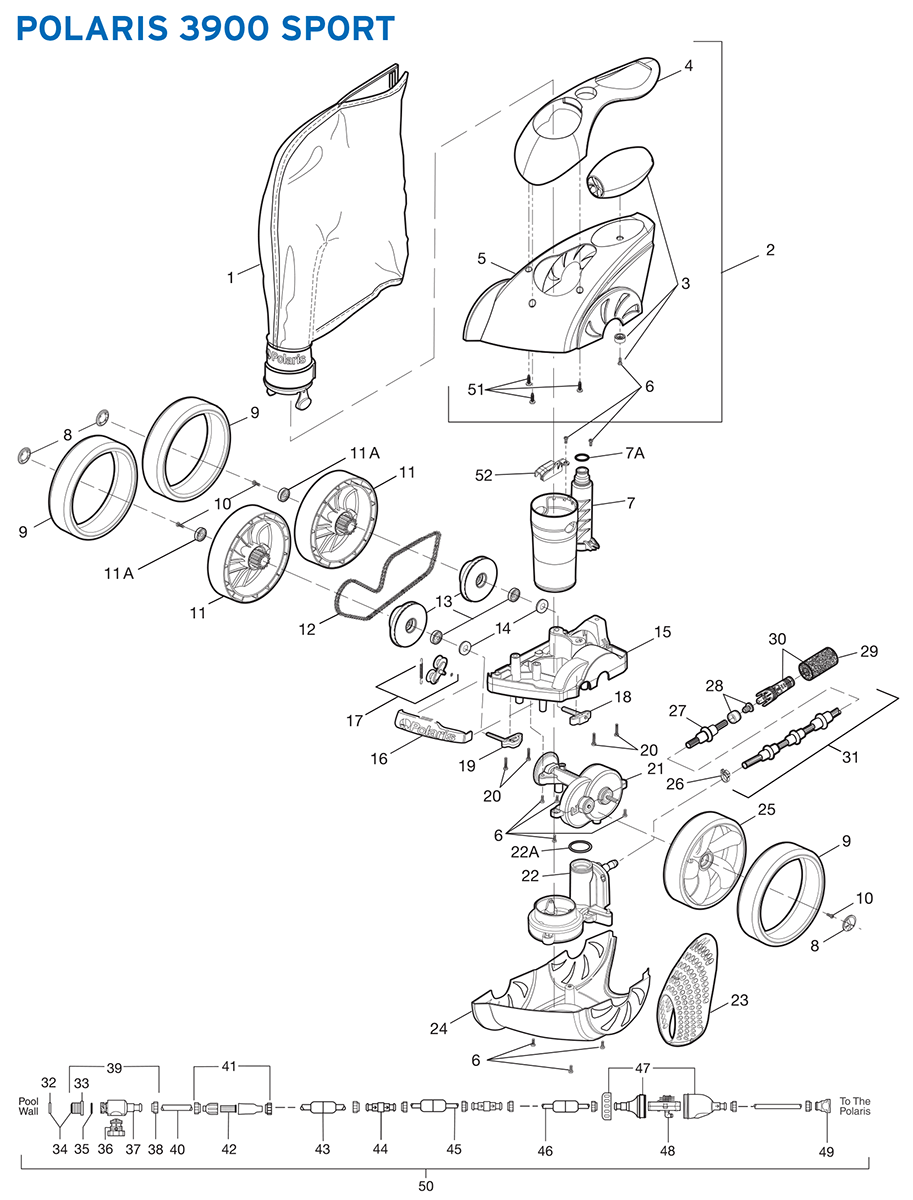 Polaris 3900 Sport Spare Parts Diagram