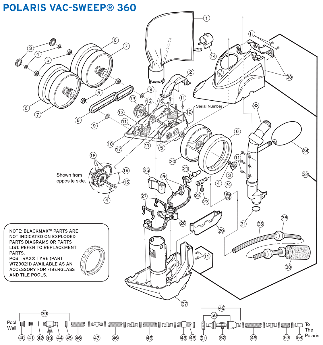 Polaris Vac-Sweep 360 Spare Parts Diagram