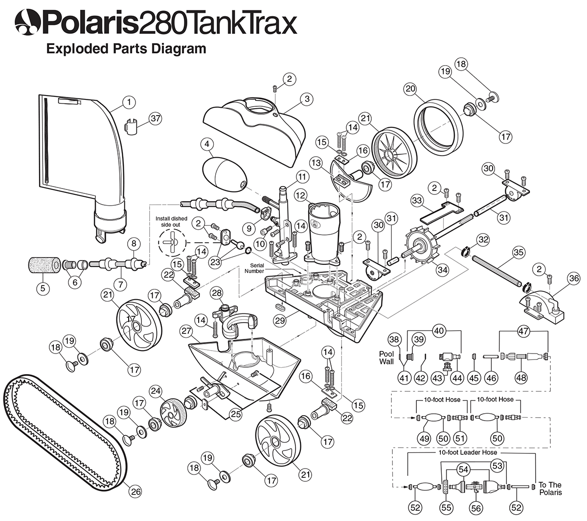 Polaris Vac-Sweep 280 Spare Parts Diagram