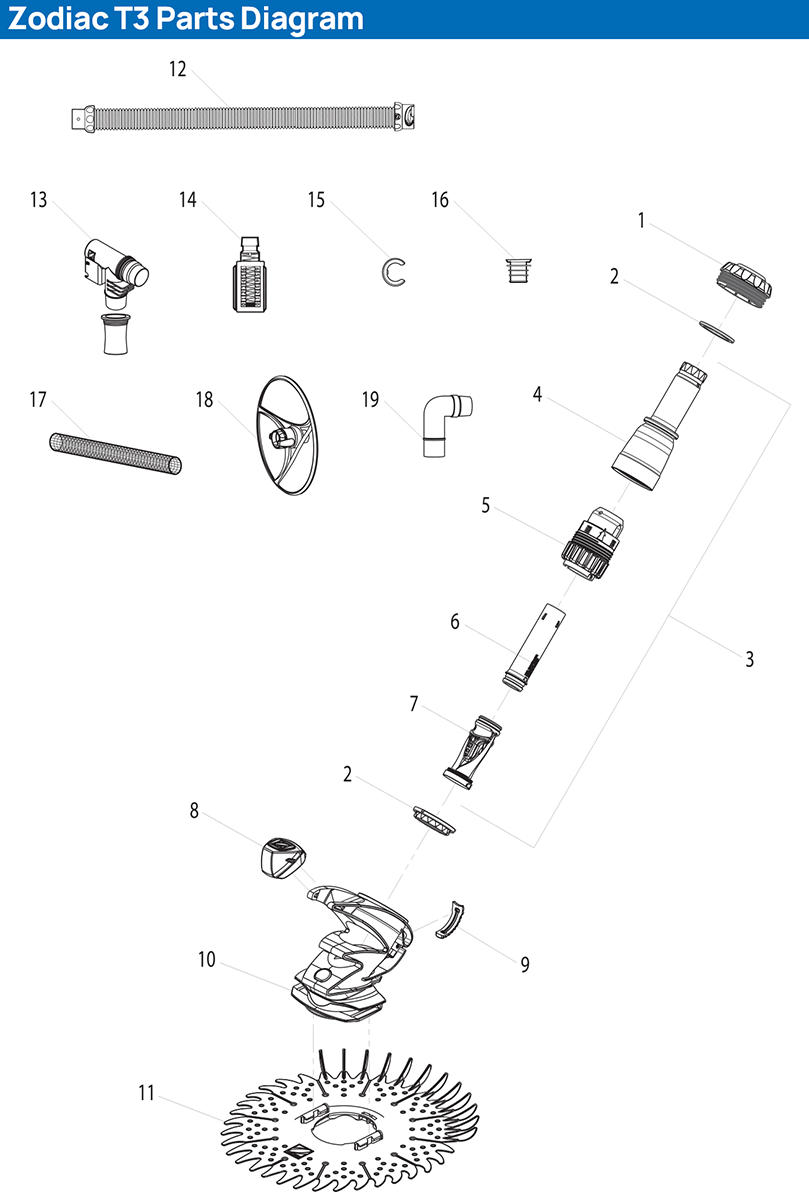 Zodiac T3 Parts Diagram