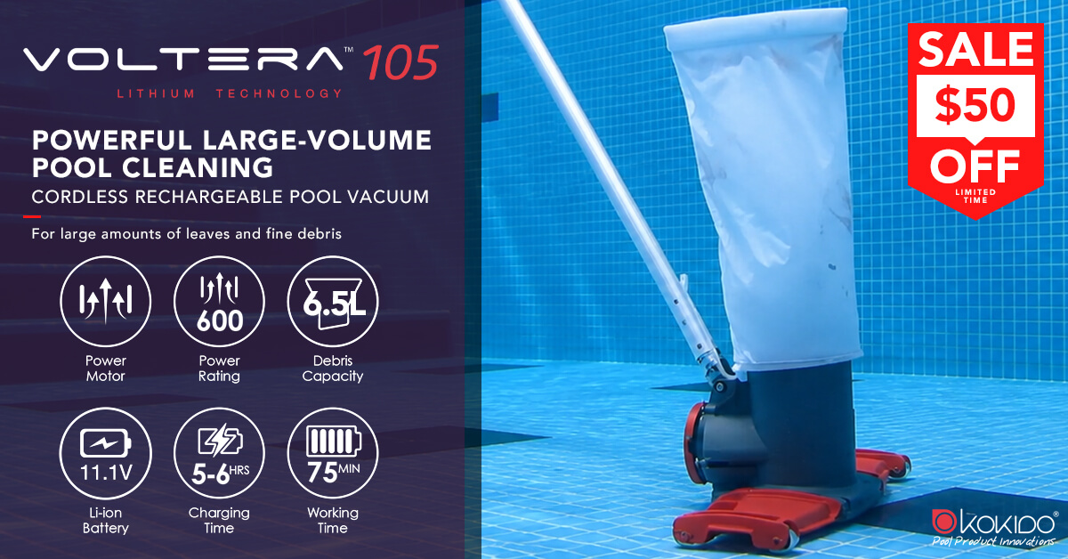 Voltera 105 Cordless Pool Vacuum.