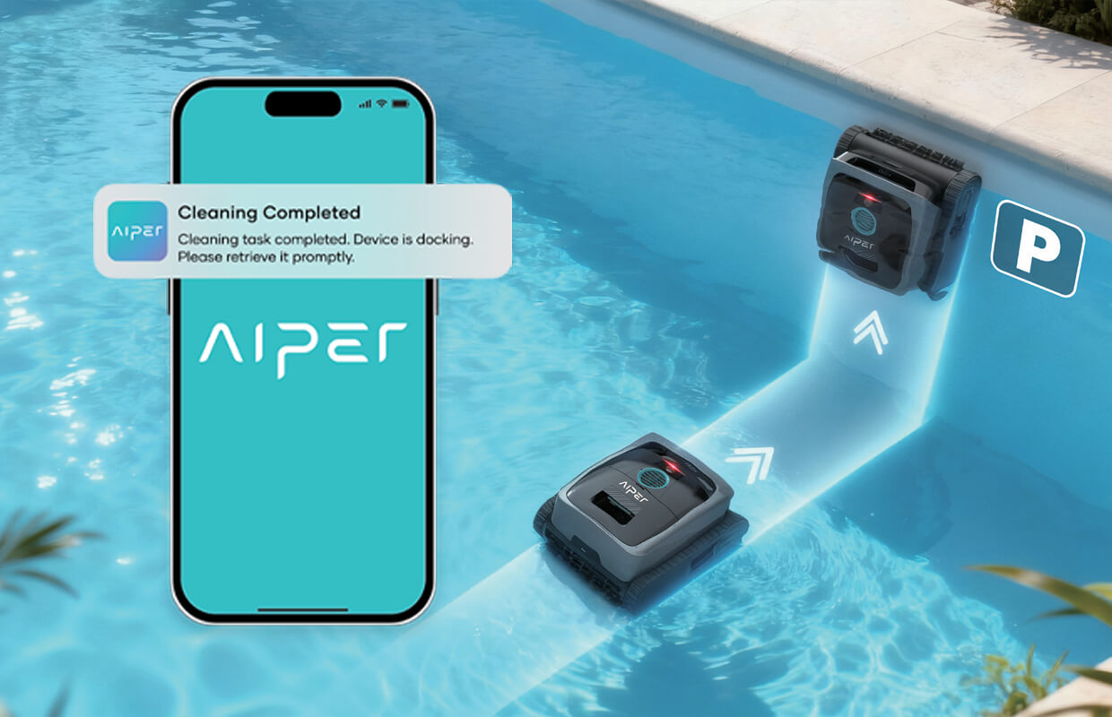 Aiper Scuba S3 smart waterline parking for easier retrieval