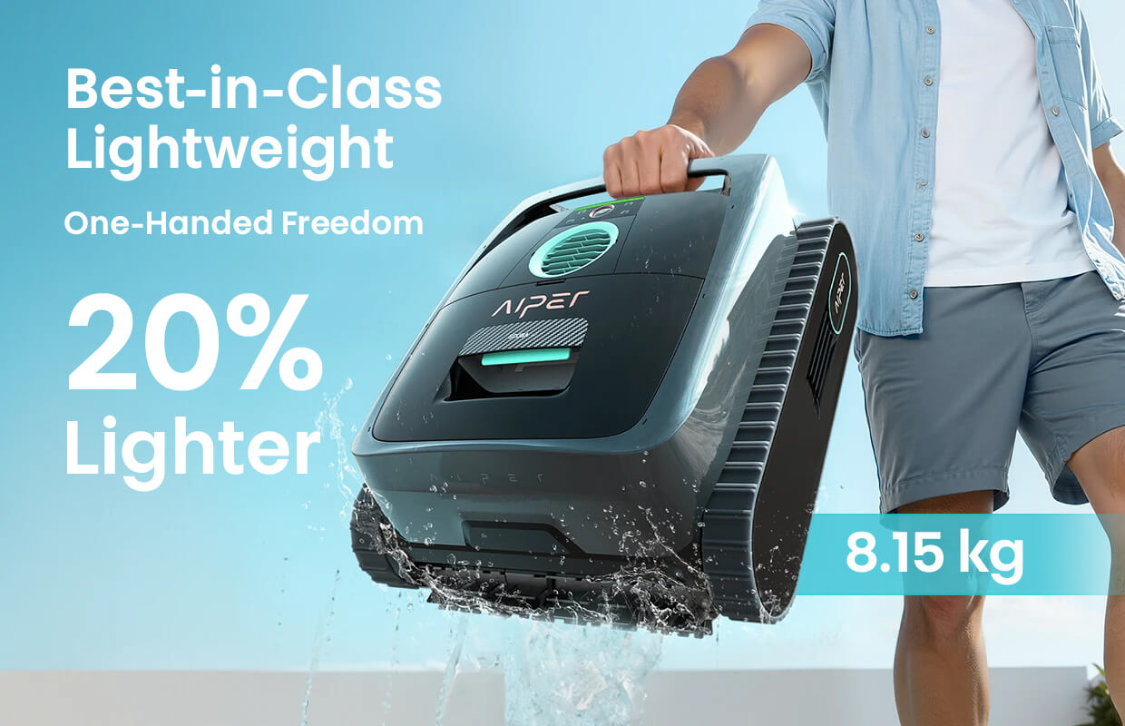 Aiper Scuba S3 lightweight 8.15 kg design and quick water release