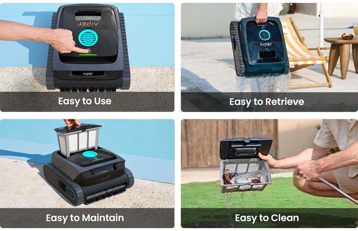Aiper Scuba S3 simple everyday operation including easy use retrieval maintenance and cleaning