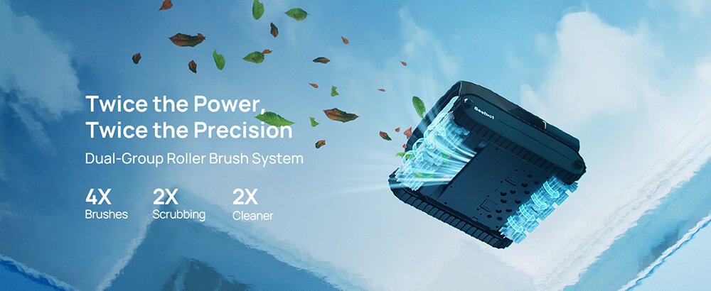 Powerful floor cleaning with high suction and active rollers