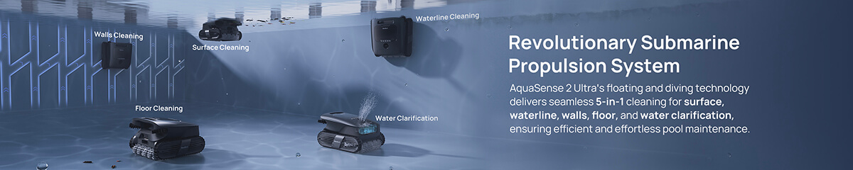 AquaSense 2 Ultra - 5-in-1 cleaning overview