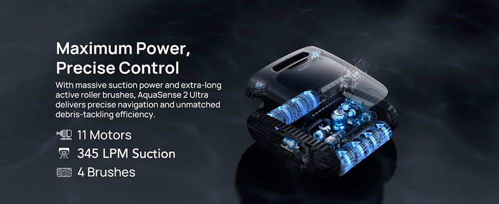 Powerful floor cleaning with high suction and active rollers